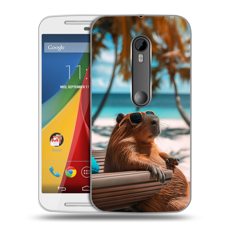 Пластиковый чехол на Motorola Moto G с принтом Капибара Пластиковый чехол на Motorola Moto G с принтом Капибара