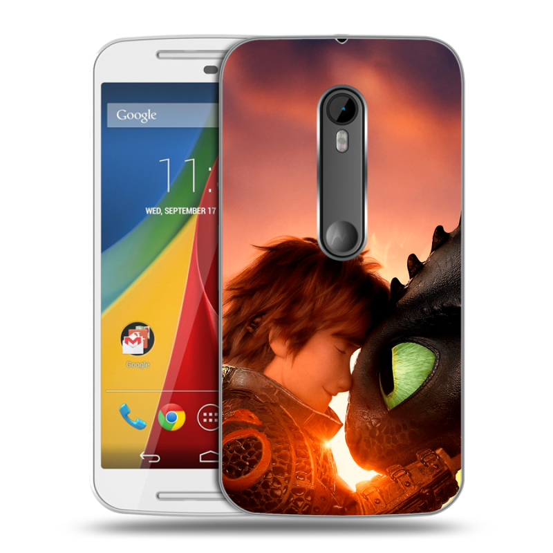 Силиконовый чехол на Motorola Moto G с принтом Как приручить дракона Силиконовый чехол на Motorola Moto G с принтом Как приручить дракона