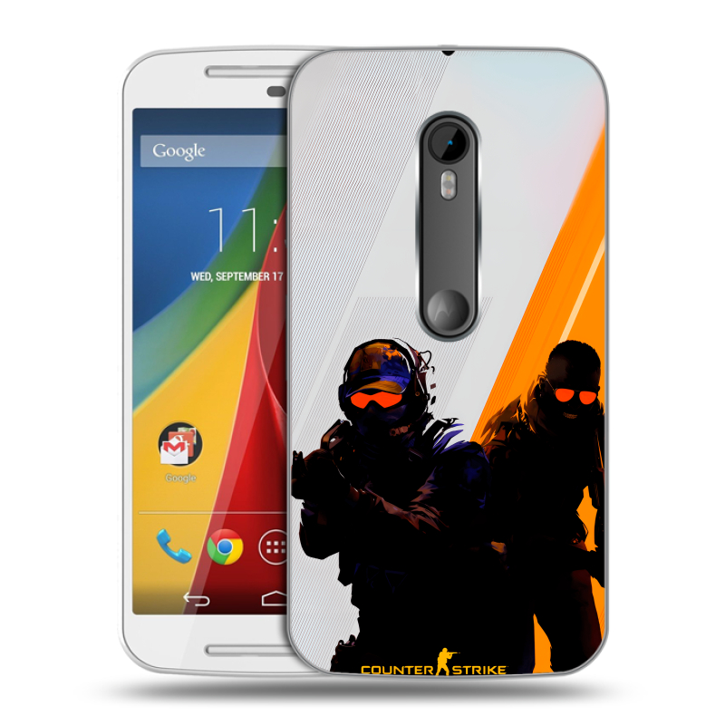 Силиконовый чехол на Motorola Moto G с принтом Контер страйк Counter strike Силиконовый чехол на Motorola Moto G с принтом Контер страйк Counter strike