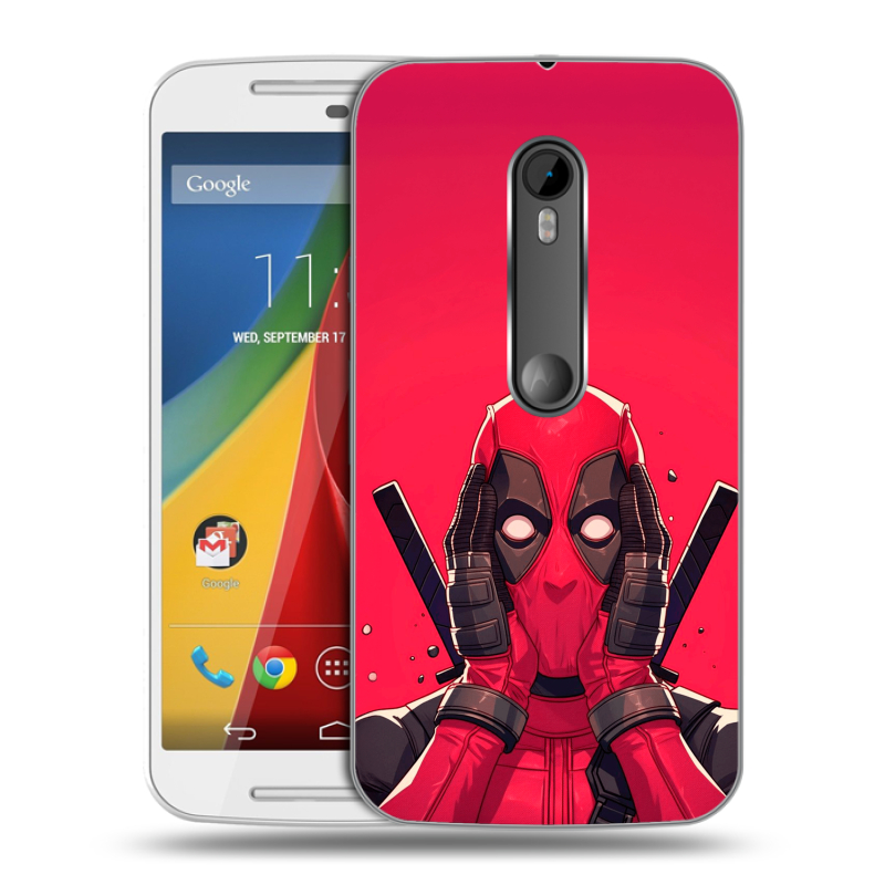 Силиконовый чехол на Motorola Moto G с принтом Дедпул Deadpool Силиконовый чехол на Motorola Moto G с принтом Дедпул Deadpool