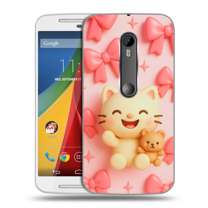 Силиконовый чехол на Motorola Moto G с принтом для девочек Силиконовый чехол на Motorola Moto G с принтом для девочек