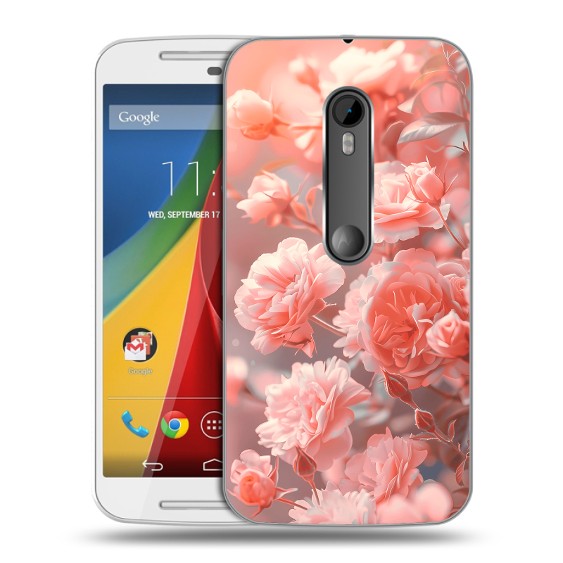 Пластиковый чехол на Motorola Moto G с принтом Розы цветы Пластиковый чехол на Motorola Moto G с принтом Розы цветы