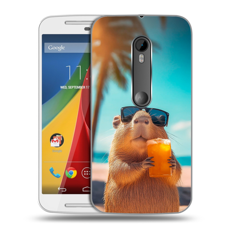 Пластиковый чехол на Motorola Moto G с принтом Капибара Пластиковый чехол на Motorola Moto G с принтом Капибара