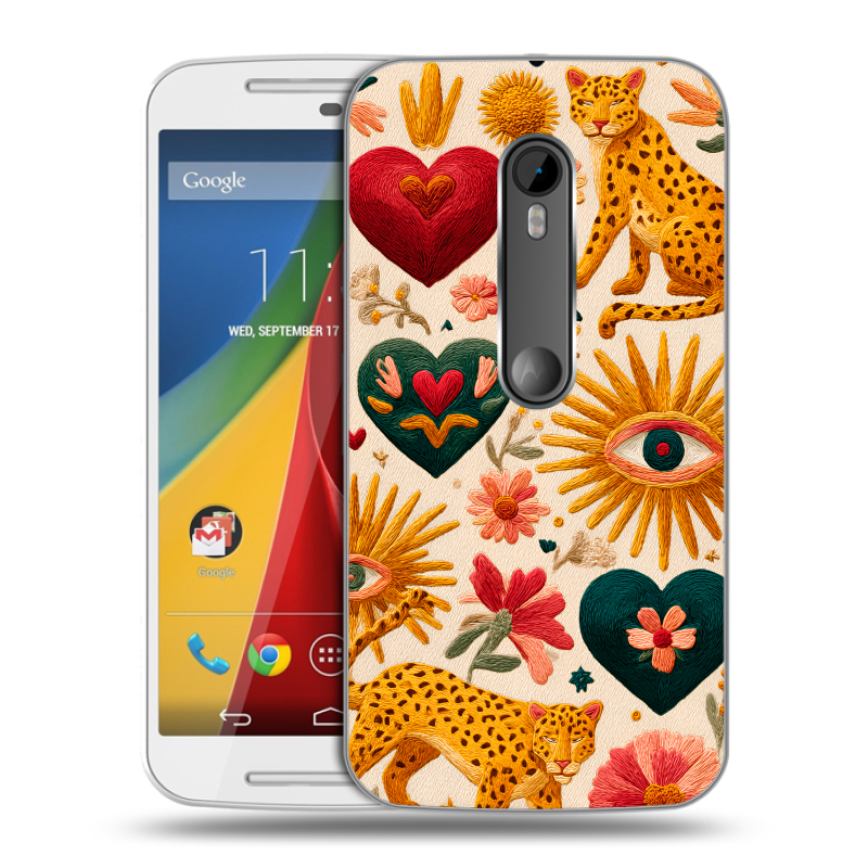 Силиконовый чехол на Motorola Moto G с принтом Модный принт Силиконовый чехол на Motorola Moto G с принтом Модный принт
