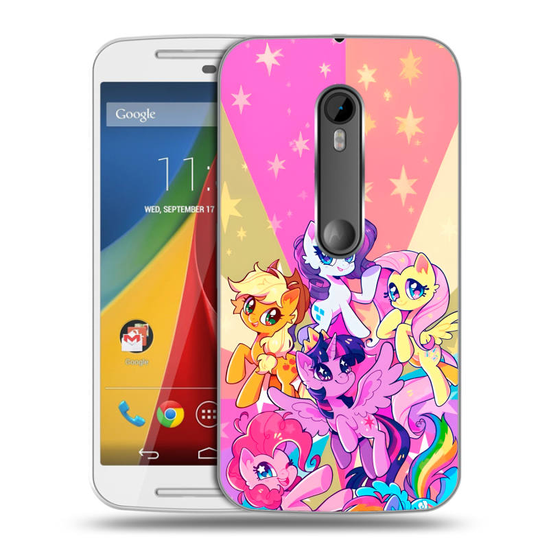 Силиконовый чехол на Motorola Moto G с принтом My little pony Дружба чудо Силиконовый чехол на Motorola Moto G с принтом My little pony Дружба чудо
