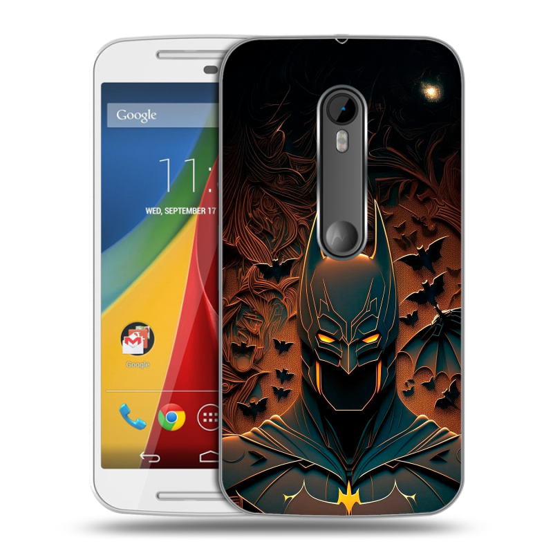 Силиконовый чехол на Motorola Moto G с принтом Batman Бэтмен Силиконовый чехол на Motorola Moto G с принтом Batman Бэтмен