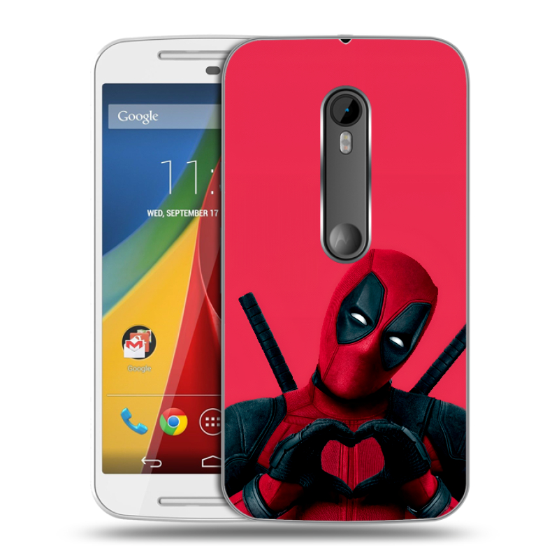 Силиконовый чехол на Motorola Moto G с принтом Дедпул Deadpool Силиконовый чехол на Motorola Moto G с принтом Дедпул Deadpool