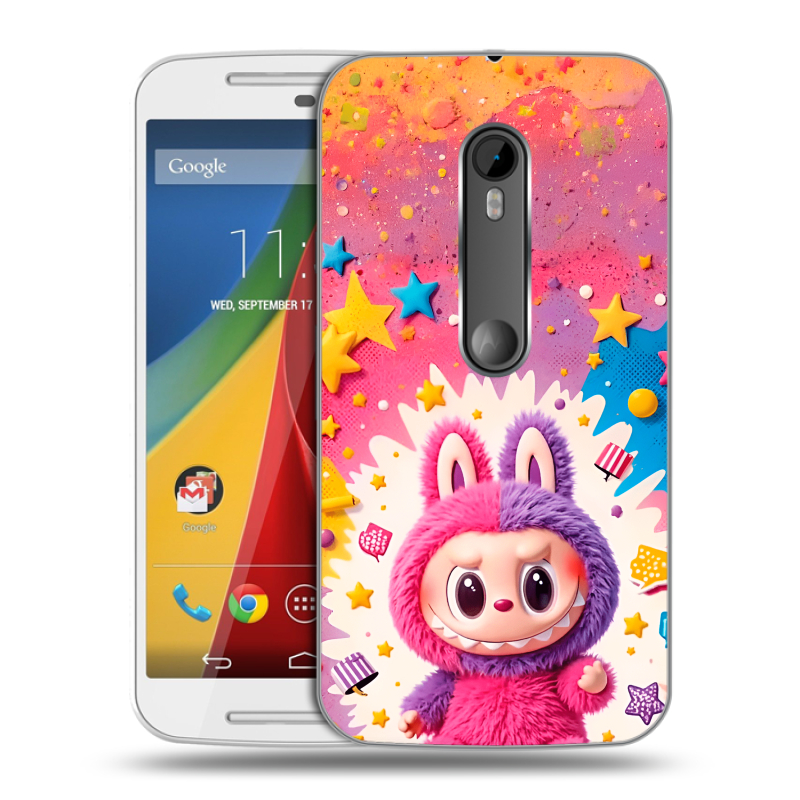 Силиконовый чехол на Motorola Moto G с принтом Labubu Лабубу Силиконовый чехол на Motorola Moto G с принтом Labubu Лабубу