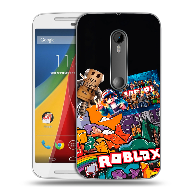 Пластиковый чехол на Motorola Moto G с принтом Roblox Роблокс Пластиковый чехол на Motorola Moto G с принтом Roblox Роблокс