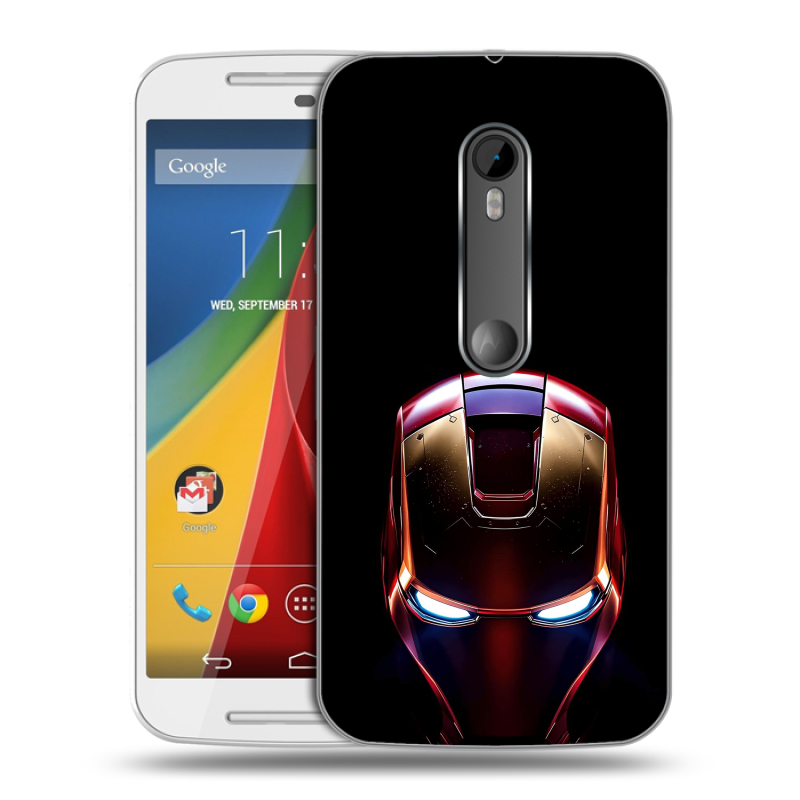 Силиконовый чехол на Motorola Moto G с принтом IronMan Железный человек Силиконовый чехол на Motorola Moto G с принтом IronMan Железный человек