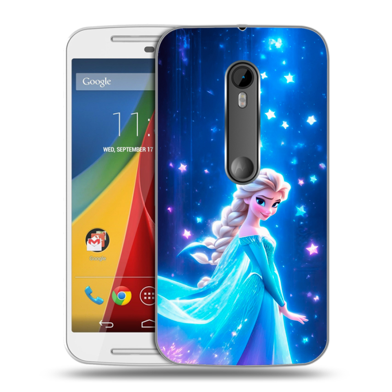 Пластиковый чехол на Motorola Moto G с принтом Холодное сердце Frozen Пластиковый чехол на Motorola Moto G с принтом Холодное сердце Frozen