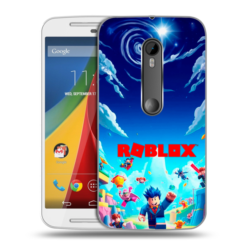 Пластиковый чехол на Motorola Moto G с принтом Roblox Роблокс Пластиковый чехол на Motorola Moto G с принтом Roblox Роблокс