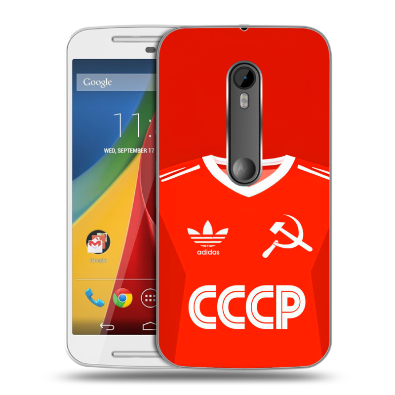 Пластиковый чехол на Motorola Moto G с принтом Флаг Герб СССР Пластиковый чехол на Motorola Moto G с принтом Флаг Герб СССР