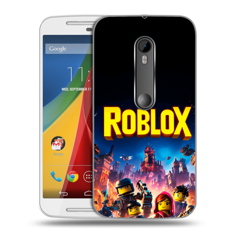 Силиконовый чехол на Motorola Moto G с принтом Roblox Роблокс Силиконовый чехол на Motorola Moto G с принтом Roblox Роблокс