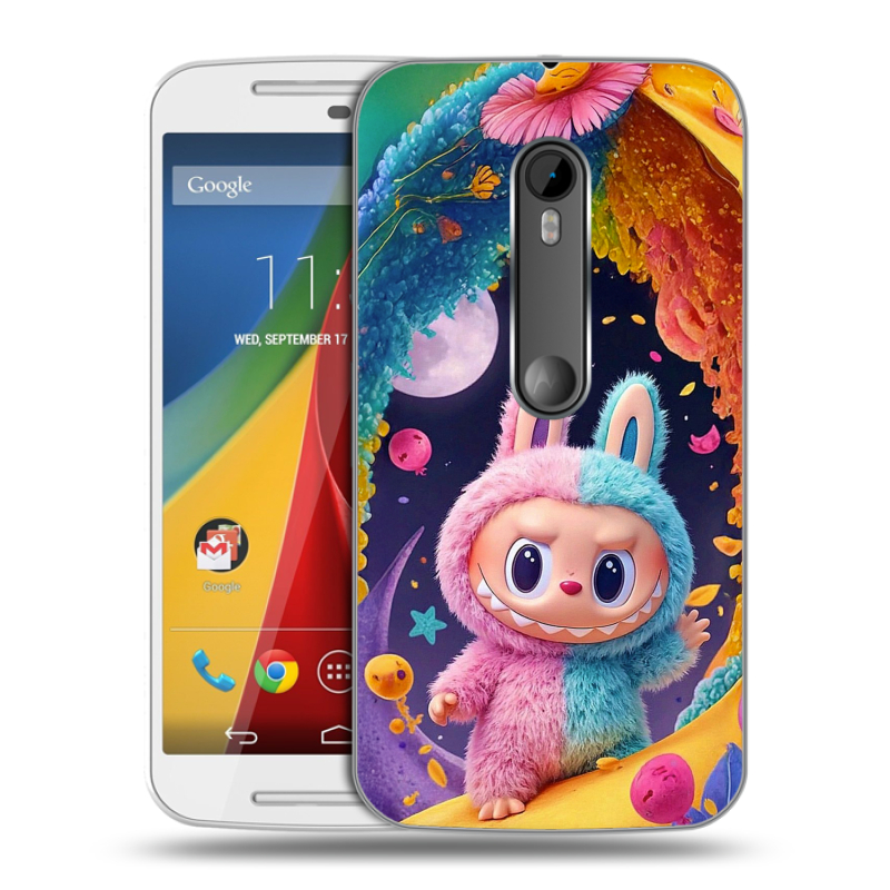 Пластиковый чехол на Motorola Moto G с принтом Labubu Лабубу Пластиковый чехол на Motorola Moto G с принтом Labubu Лабубу