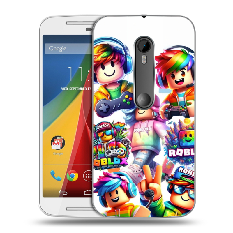 Пластиковый чехол на Motorola Moto G с принтом Roblox Роблокс Пластиковый чехол на Motorola Moto G с принтом Roblox Роблокс