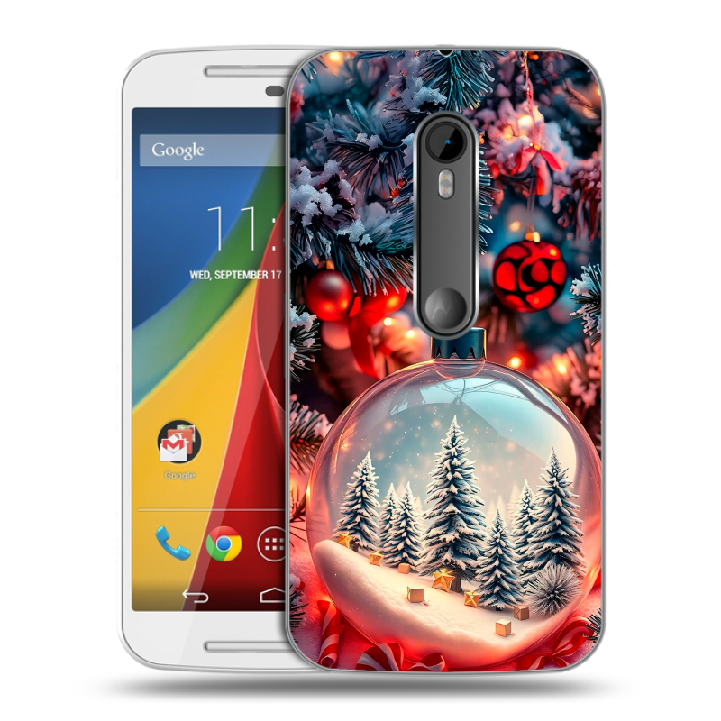 Пластиковый чехол на Motorola Moto G с принтом Новый год Пластиковый чехол на Motorola Moto G с принтом Новый год