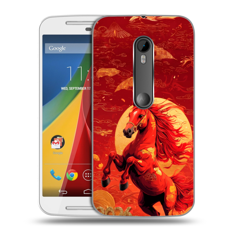 Силиконовый чехол на Motorola Moto G с принтом Новый год Силиконовый чехол на Motorola Moto G с принтом Новый год