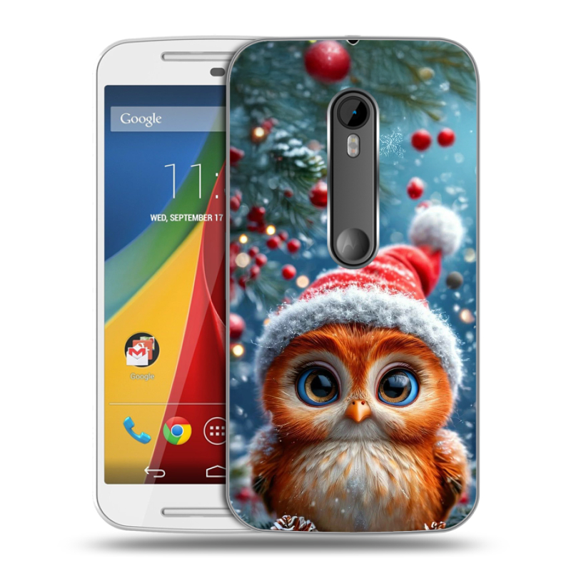 Силиконовый чехол на Motorola Moto G с принтом Новый год Силиконовый чехол на Motorola Moto G с принтом Новый год