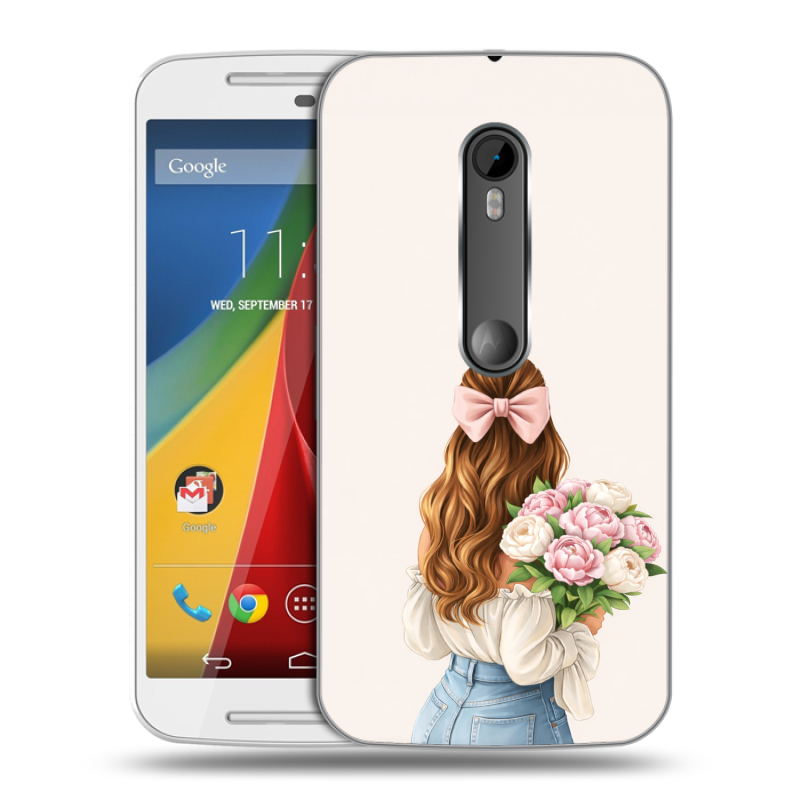 Силиконовый чехол на Motorola Moto G с принтом женский Силиконовый чехол на Motorola Moto G с принтом женский