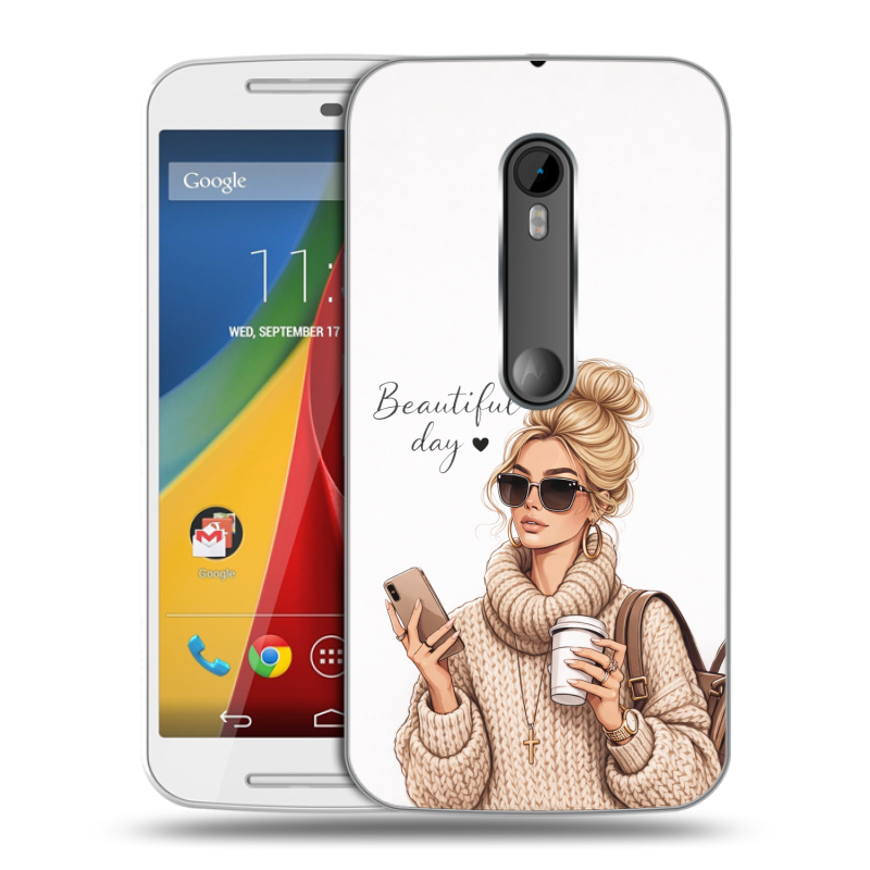 Пластиковый чехол на Motorola Moto G с принтом женский Пластиковый чехол на Motorola Moto G с принтом женский