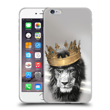 Силиконовый чехол на Iphone 6 Plus/6s Plus с принтом Лев с короной