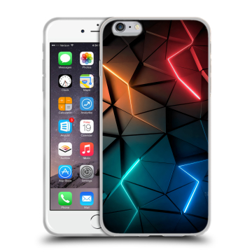 Силиконовый чехол на Iphone 6 Plus/6s Plus с принтом Абстракция неон