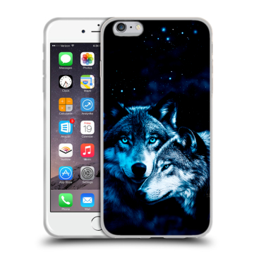 Силиконовый чехол на Iphone 6 Plus/6s Plus с принтом Волки