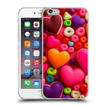 Силиконовый чехол на Iphone 6 Plus/6s Plus с принтом Сердечки