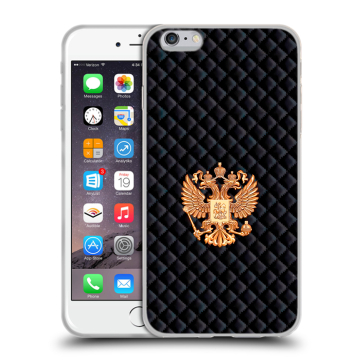 Силиконовый чехол на Iphone 6 Plus/6s Plus с принтом Герб России принт