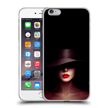 Силиконовый чехол на Iphone 6 Plus/6s Plus с принтом Девушка в шляпе Силиконовый чехол на Iphone 6 Plus/6s Plus с принтом Девушка в шляпе