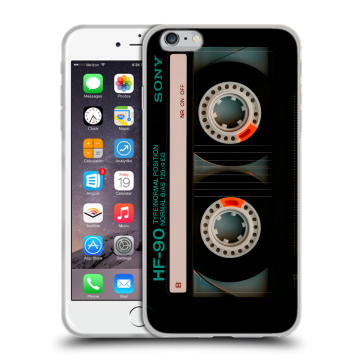 Силиконовый чехол на Iphone 6 Plus/6s Plus с принтом Кассета