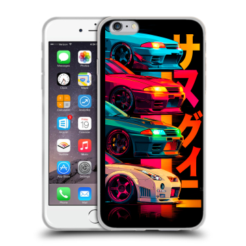Силиконовый чехол на Iphone 6 Plus/6s Plus с принтом Гоночные машины Силиконовый чехол на Iphone 6 Plus/6s Plus с принтом Гоночные машины