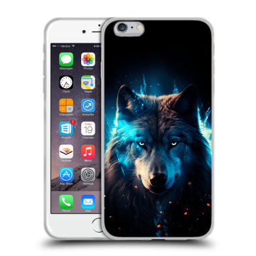 Силиконовый чехол на Iphone 6 Plus/6s Plus с принтом Волк ночной Силиконовый чехол на Iphone 6 Plus/6s Plus с принтом Волк ночной