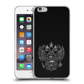 Силиконовый чехол на Iphone 6 Plus/6s Plus с принтом Герб России Силиконовый чехол на Iphone 6 Plus/6s Plus с принтом Герб России