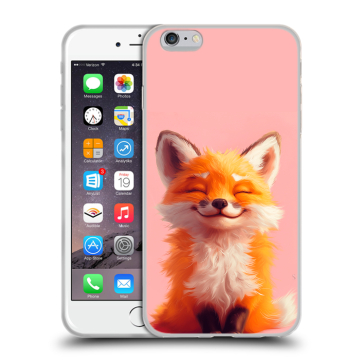 Силиконовый чехол на Iphone 6 Plus/6s Plus с принтом милая лиса Силиконовый чехол на Iphone 6 Plus/6s Plus с принтом милая лиса