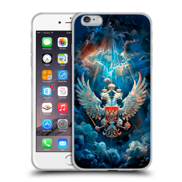 Силиконовый чехол на Iphone 6 Plus/6s Plus с принтом Герб флаг России Силиконовый чехол на Iphone 6 Plus/6s Plus с принтом Герб флаг России