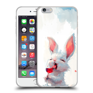Силиконовый чехол на Iphone 6 Plus/6s Plus с принтом кролик зайчик Силиконовый чехол на Iphone 6 Plus/6s Plus с принтом кролик зайчик