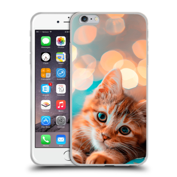 Силиконовый чехол на Iphone 6 Plus/6s Plus с принтом котик Силиконовый чехол на Iphone 6 Plus/6s Plus с принтом котик
