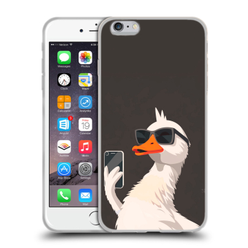 Силиконовый чехол на Iphone 6 Plus/6s Plus с принтом утка в очках Силиконовый чехол на Iphone 6 Plus/6s Plus с принтом утка в очках