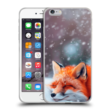 Силиконовый чехол на Iphone 6 Plus/6s Plus с принтом лиса Силиконовый чехол на Iphone 6 Plus/6s Plus с принтом лиса