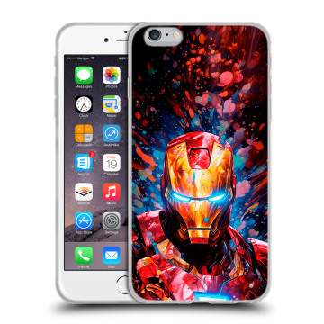 Силиконовый чехол на Iphone 6 Plus/6s Plus с принтом Железный человек Ironman Силиконовый чехол на Iphone 6 Plus/6s Plus с принтом Железный человек Ironman