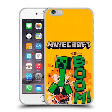 Силиконовый чехол на Iphone 6 Plus/6s Plus с принтом Майнкрафт Minecraft Силиконовый чехол на Iphone 6 Plus/6s Plus с принтом Майнкрафт Minecraft