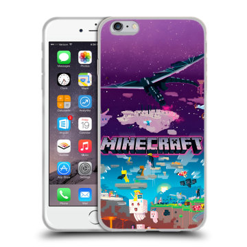 Силиконовый чехол на Iphone 6 Plus/6s Plus с принтом Майнкрафт Minecraft Силиконовый чехол на Iphone 6 Plus/6s Plus с принтом Майнкрафт Minecraft