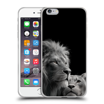 Силиконовый чехол на Iphone 6 Plus/6s Plus с принтом Лев кошки Силиконовый чехол на Iphone 6 Plus/6s Plus с принтом Лев кошки