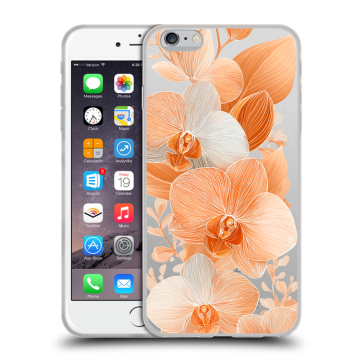 Силиконовый чехол на Iphone 6 Plus/6s Plus с принтом Бежевые цветы Силиконовый чехол на Iphone 6 Plus/6s Plus с принтом Бежевые цветы