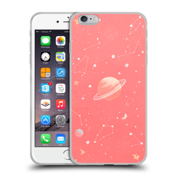 Силиконовый чехол на Iphone 6 Plus/6s Plus с принтом Розовый космос Силиконовый чехол на Iphone 6 Plus/6s Plus с принтом Розовый космос