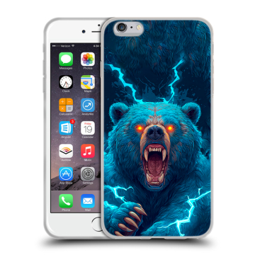 Силиконовый чехол на Iphone 6 Plus/6s Plus с принтом Медведь Силиконовый чехол на Iphone 6 Plus/6s Plus с принтом Медведь