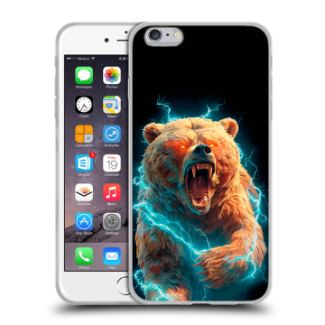 Силиконовый чехол на Iphone 6 Plus/6s Plus с принтом Медведь Силиконовый чехол на Iphone 6 Plus/6s Plus с принтом Медведь