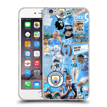 Силиконовый чехол на Iphone 6 Plus/6s Plus с принтом Man City Манчестер Сити